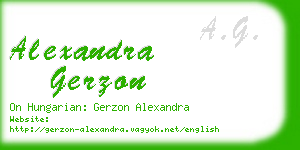 alexandra gerzon business card